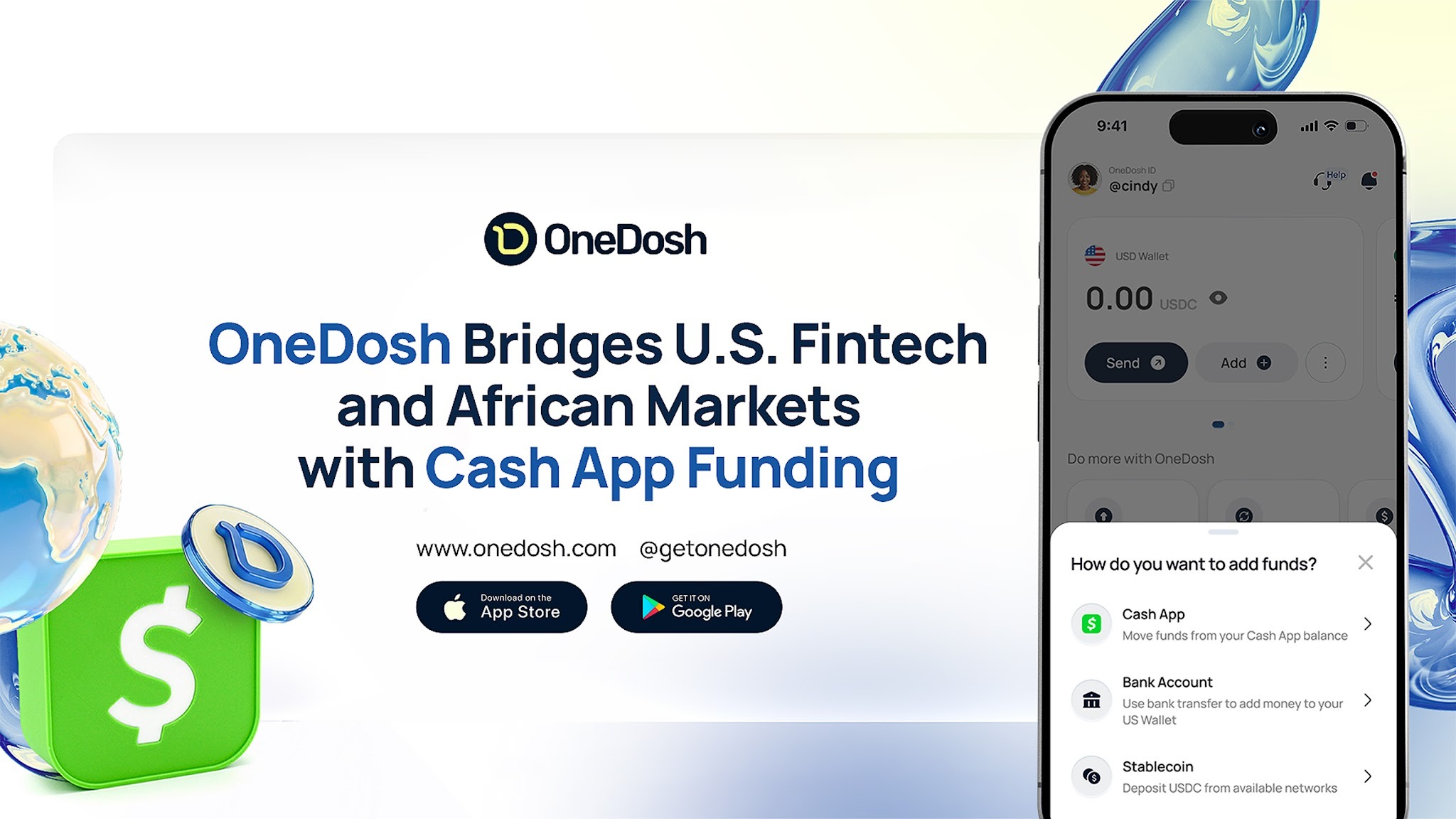 OneDosh bridges U.S. fintech and African markets with Cash App funding
