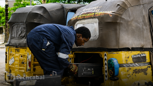 Nigeria’s petrol three-wheelers are going electric—with batteries powered by diesel