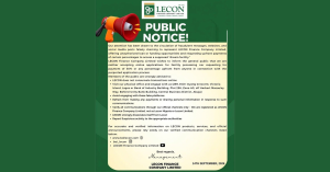 LECON Finance Company Limited warns public against fraudulent loan offers and impersonation