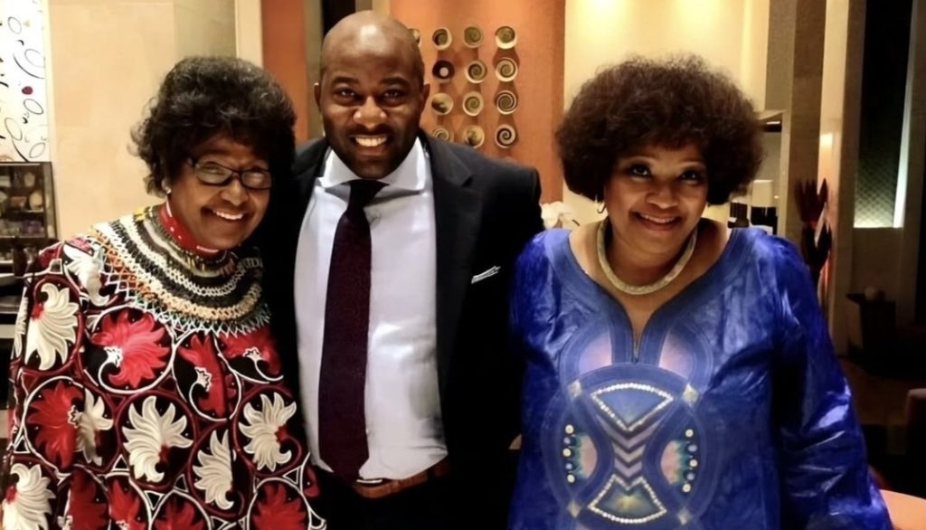 Winnie Mandela with Larry Yon