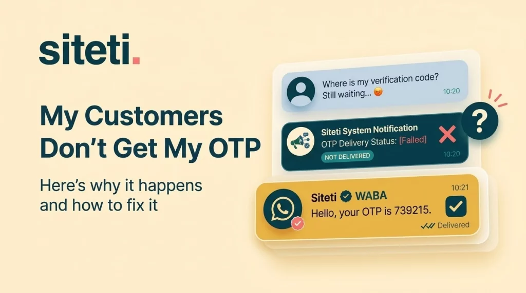 Why your Nigerian customers aren’t getting your OTPs, and how Siteti, a WhatsApp Business API provider in Nigeria, fixes it